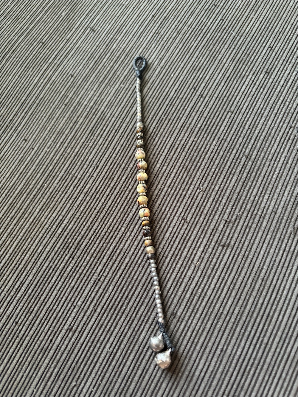 Beaded Friendship Bracelet in Yellow and Silver